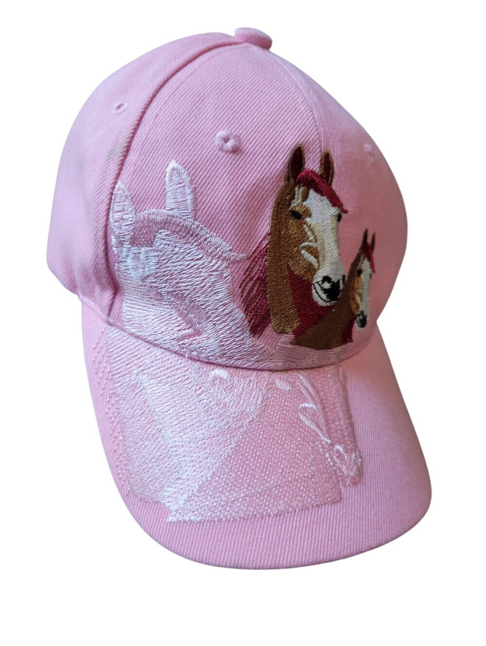 Pink Horse Embroidery Baseball Style Hat